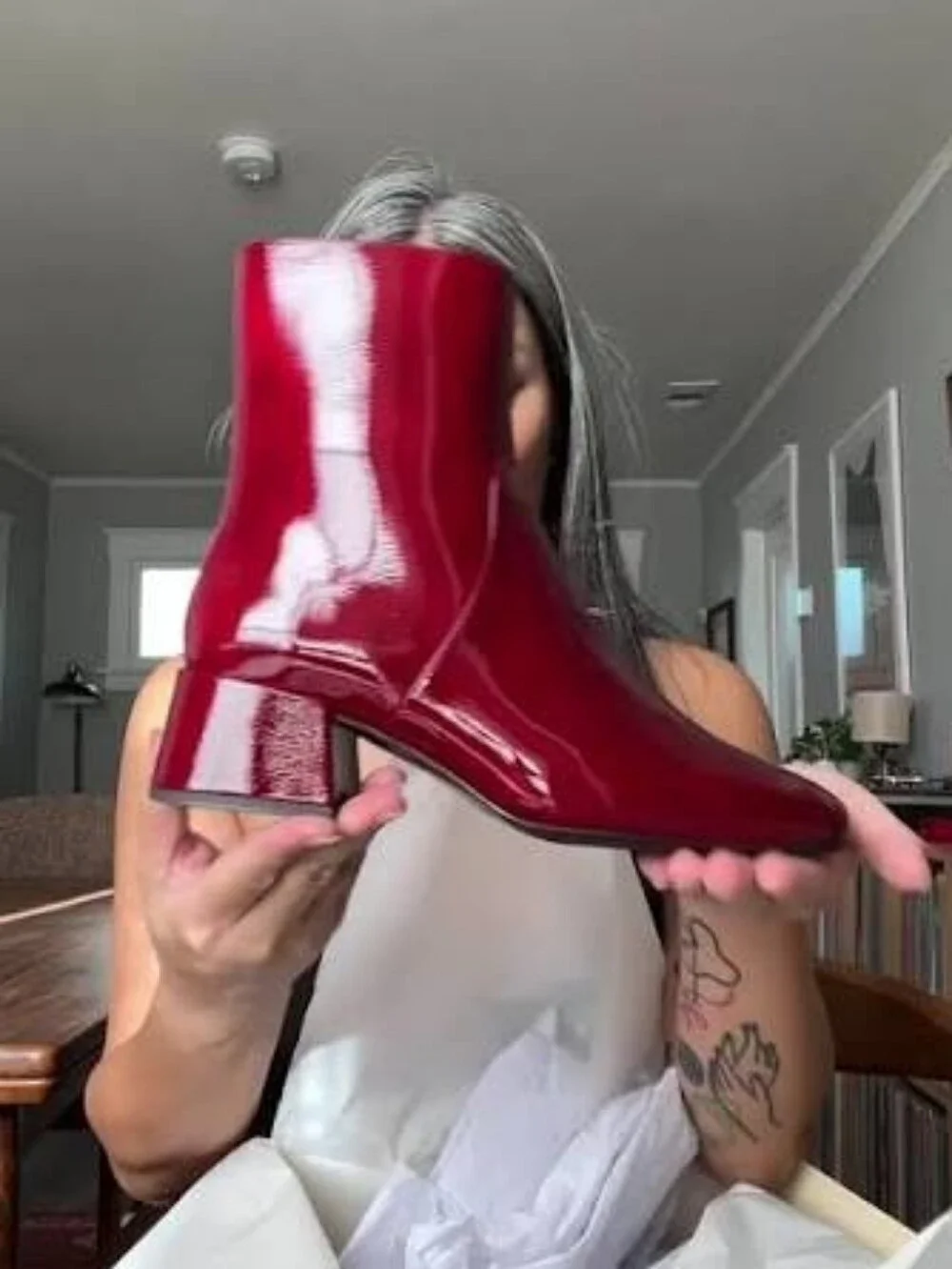 SÉZANE Low Paulette Patent Ankle Boots 37